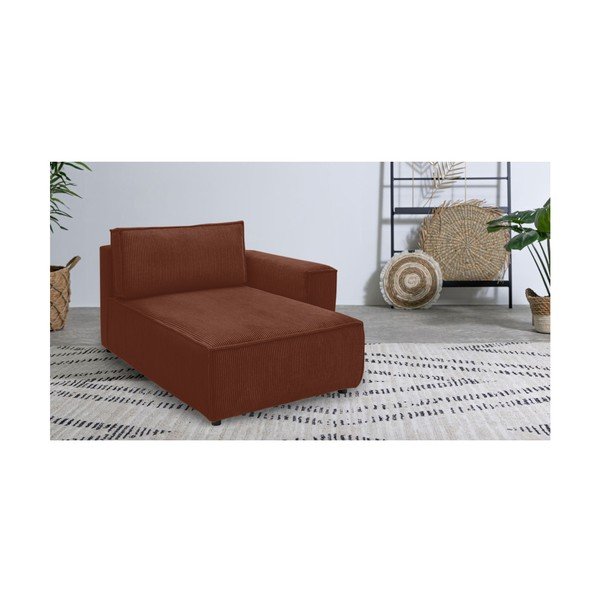 Ciglasta modularna sjedeća garnitura od samta (s desnim kutom) Nihad modular – Bobochic Paris-image-1