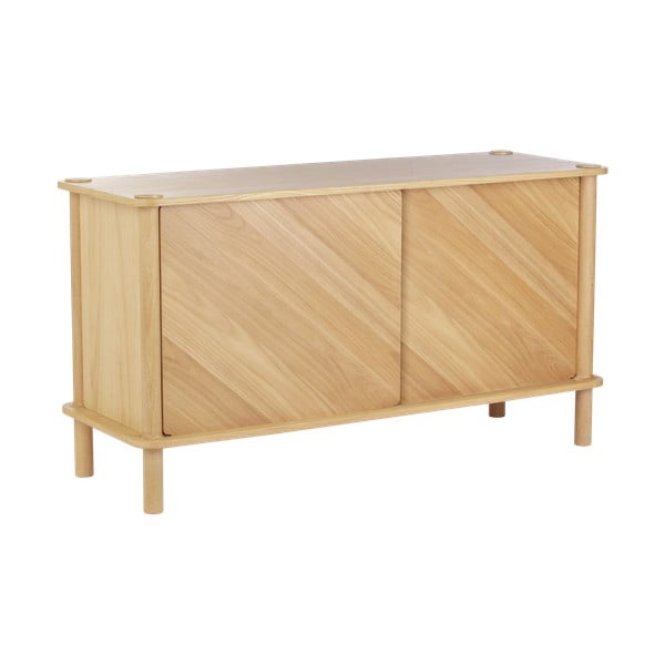 Komoda od punog hrasta s kliznim vratima u prirodnoj boji 135x73,5x48 cm Italic – UMAGE-image-2