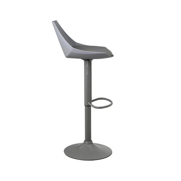 Sive barske stolice u setu podesive visine 2 kom od umjetne kože (visine sjedala 56,5 cm) – Casa Selección-image-1