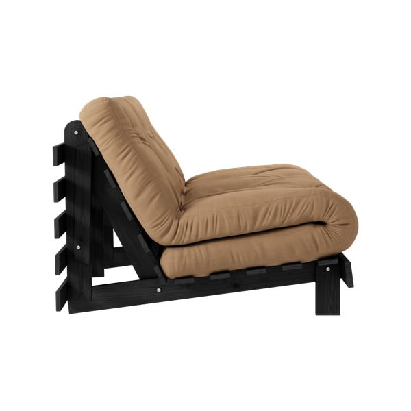 Smeđa sklopiva sofa 140 cm Roots Black Night – Karup Design-image-4
