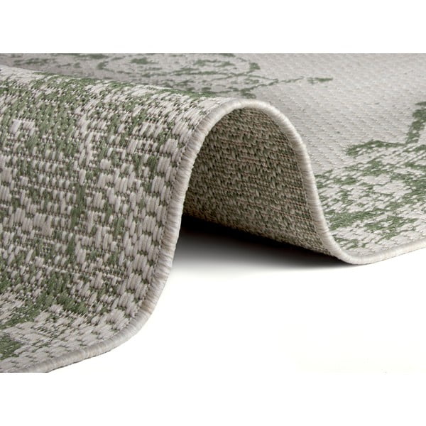 Zeleno-beige otvoreni tepih Ragami Oslo, 80 x 150 cm-image-1