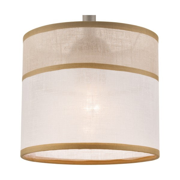 Svjetlo smeđa stropna svjetiljka s tekstilnim sjenilom ø 16 cm Andrea – LAMKUR-image-4