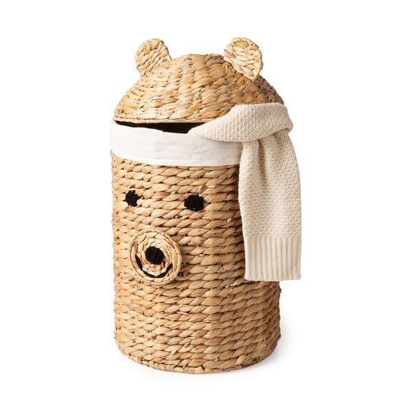 Dječja kutija za pohranu od vodenog zumbula u prirodnoj boji ø 30x56 cm Bear – Compactor-image-4