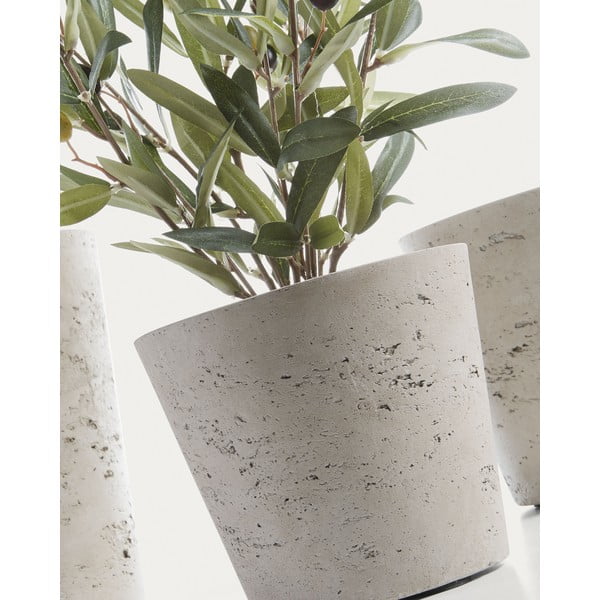 Betonske posude za cvijeće u setu 3 kom ø 23,5 cm Low – Kave Home-image-2