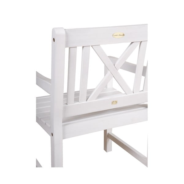 Bijela vrtna fotelja od masivnog drveta Malmö – Garden Pleasure-image-2