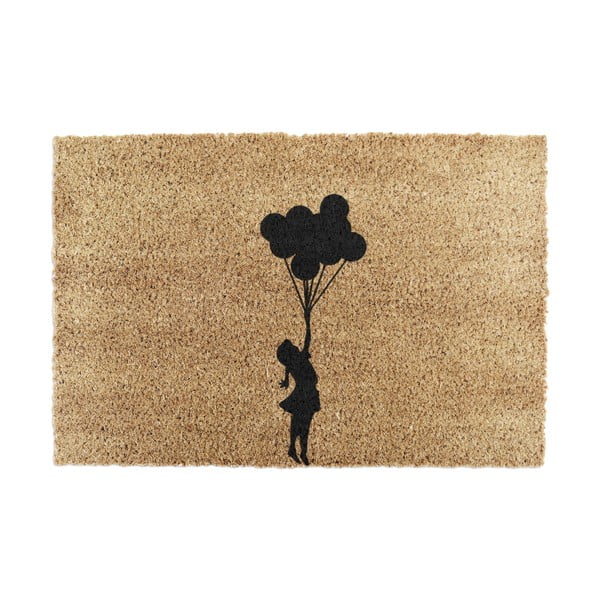 Otirač od kokosovih vlakana 40x60 cm Flying Balloon Girl – Artsy Doormats