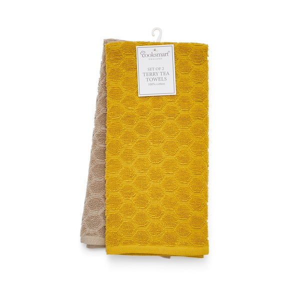 Set od 3 pamučne kuhinjske krpe Cooksmart® Honeycomb, 45 x 65 cm