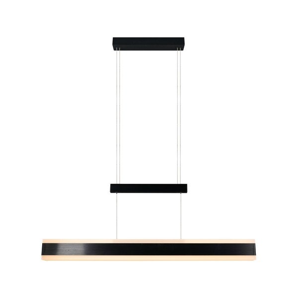 Mat crna LED viseća svjetiljka s metalnim sjenilom Arcola – Trio