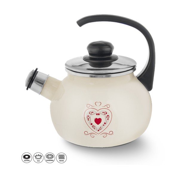 Bijeli inox čajnik 2 l - Orion