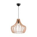 Svjetlosmeđa viseća svjetiljka od drva i metala Reality Wood, visina 150 cm