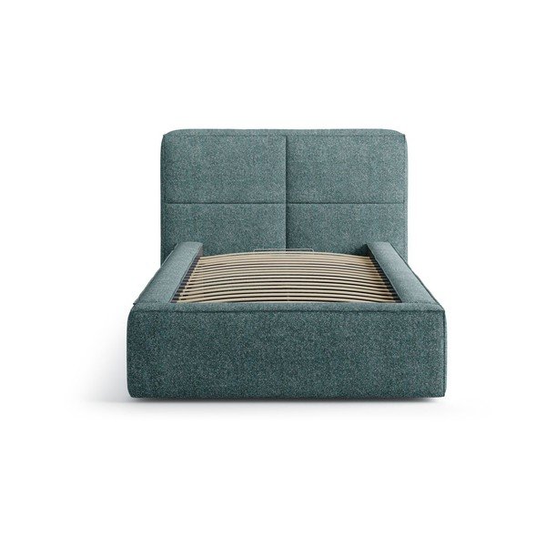 Tirkizni tapecirani krevet s prostorom za odlaganje s podnicom 90x200 cm Darren – Micadoni -image-3