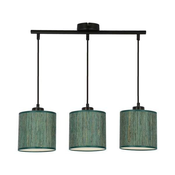 Tamno zelena viseća svjetiljka s tekstilnim sjenilom ø 15 cm Patti – Candellux Lighting