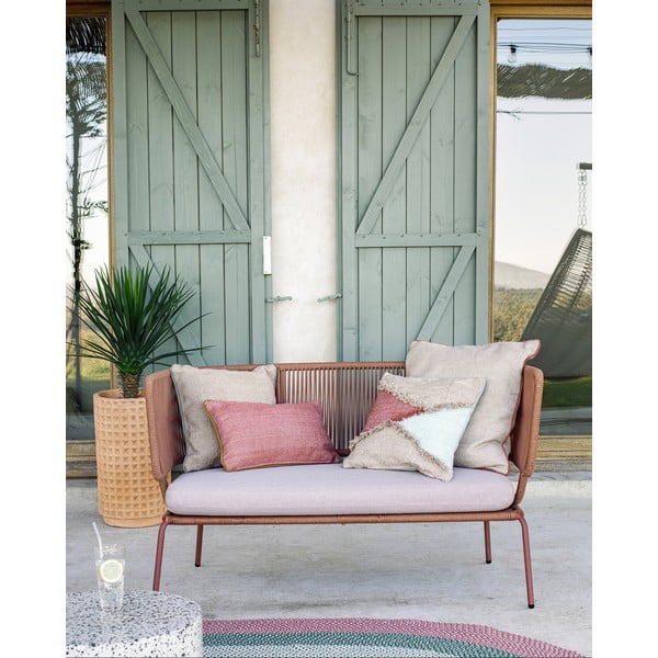 Ružičasta ukrasna jastučnica od reciklirane plastike Kave Home Dalila, 30 x 50 cm-image-2