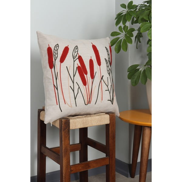 Laneni ukrasni jastuk 43x43 cm Straw – Mioli Decor-image-2