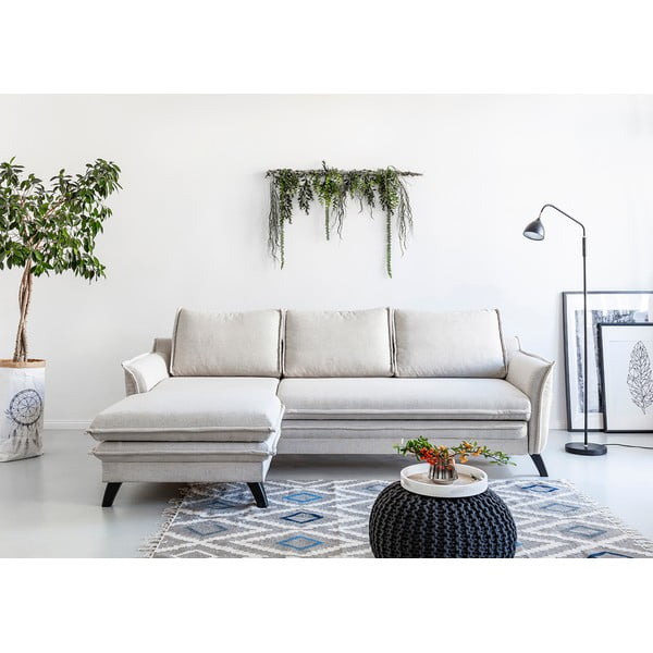 Svijetlobež kutna gatnitura na razvlačenje Miuform Charming Charlie, lijevi kut-image-1