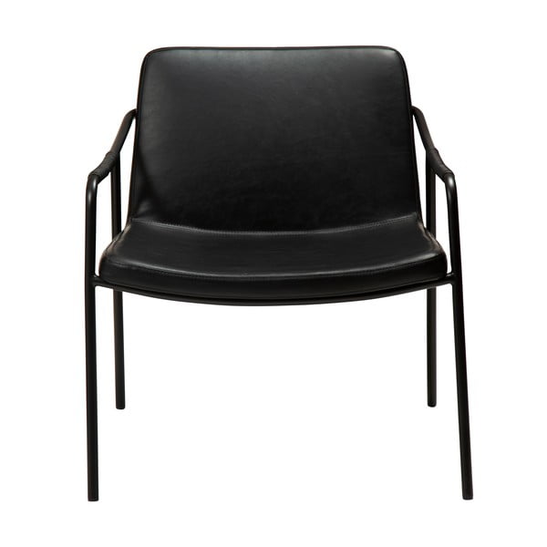 Crna fotelja od imitacije kože DAN-FORM Denmark Boto-image-2