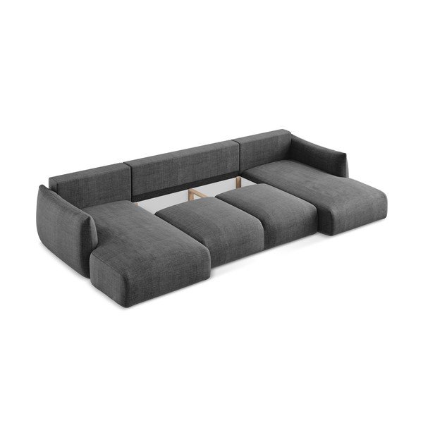 Tamno siva sklopiva kutna garnitura (u obliku slova "U") Leila – Makamii-image-4