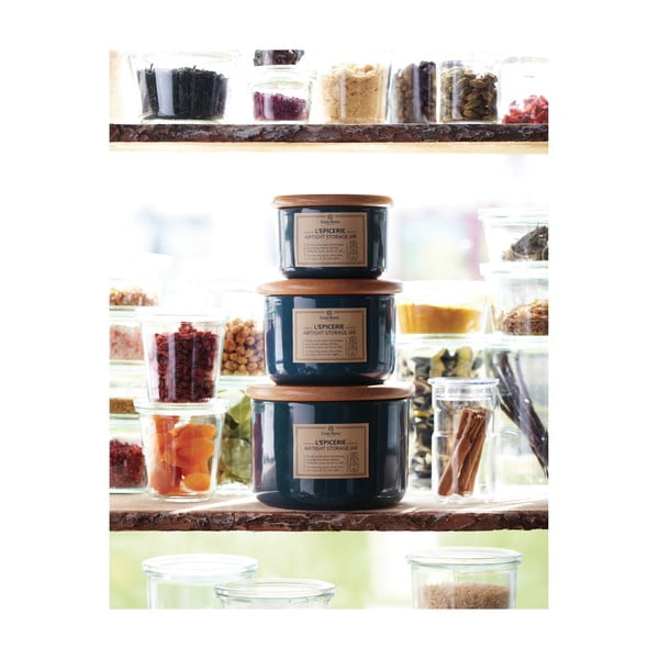 Mak plava staklenka s drvenim poklopcem Emile Henry, 0,5 l-image-1