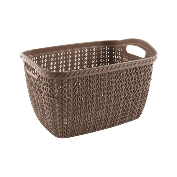 Smeđa košara za rublje Orion Knit, 30 l