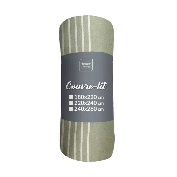 Zeleni prekrivač 220x240 cm Adele – douceur d'intérieur