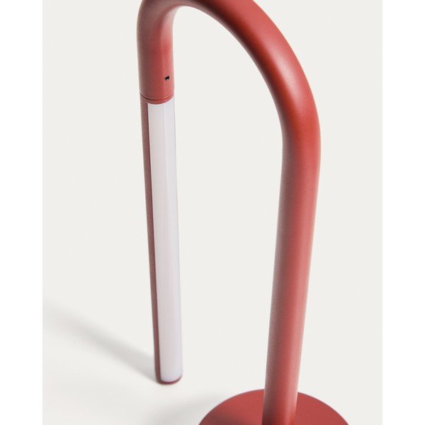 Crvena metalna LED stolna lampa (visina 30 cm) Bow – Kave Home-image-4