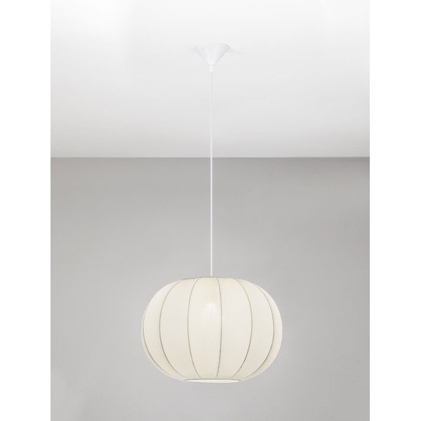 Mat bijela tekstilna viseća svjetiljka ø 50 cm Delina – Nova Luce-image-3