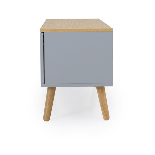 Siva klupa s nogama od hrastovog drva Tenzo Dot, širina 79 cm-image-4