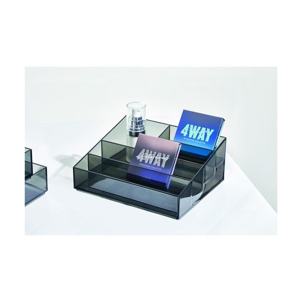 Mat crni kupaonski kozmetički organizator od reciklirane plastike Nail Station - iDesign-image-1