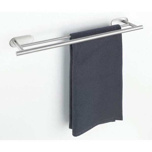 Samoljepljiv držač za ručnike od nehrđajućeg čelika u mat srebrnoj boji Orea Duo – Wenko-image-1