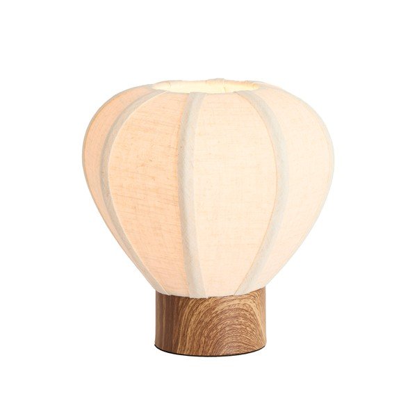 Krem metalna stolna lampa s tekstilnim sjenilom (visina 23,5 cm) Kyzo – Light & Living-image-1
