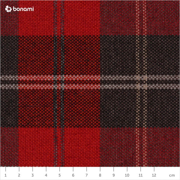 Crvena karirana fotelja Max Winzer Lorris Vintage-image-1