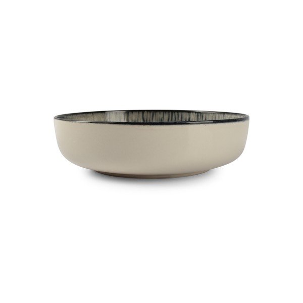 Crni/krem dubok tanjur od kamenine ø 18,5 cm Gravel – ONA-image-1