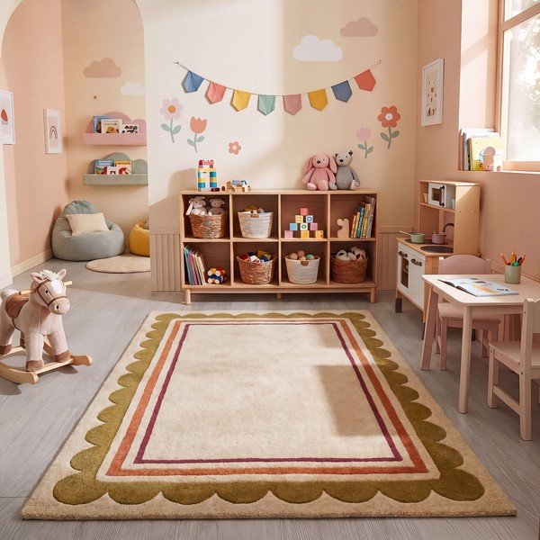 Ručno rađen vunen tepih u prirodnoj boji 120x170 cm Lois – Flair Rugs-image-1
