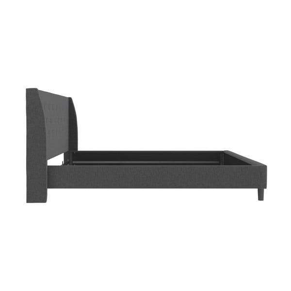 Tamno sivi tapecirani bračni krevet 180x200 cm Her Majesty – Støraa-image-4