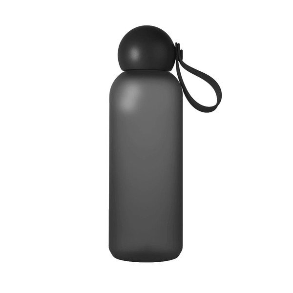 Crna boca za vodu za put od reciklirane plastike 650 ml Tom – Sagaform