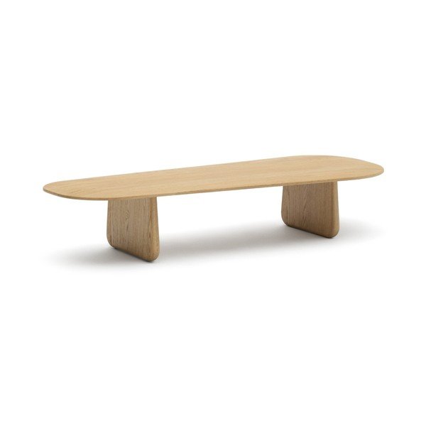 Stolić za kavu od punog hrasta u prirodnoj boji 64x146 cm Pirita – Kave Home