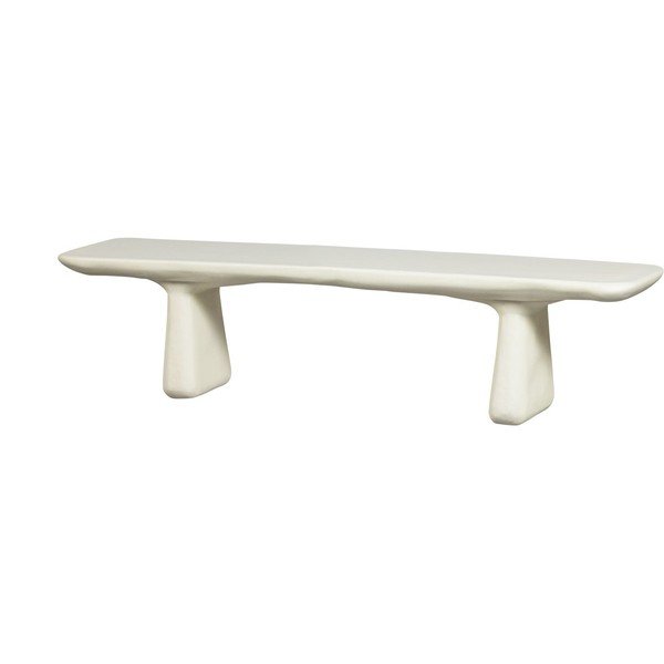 Plastična vrtna klupa boje slonovače Loggia – WOOOD-image-2