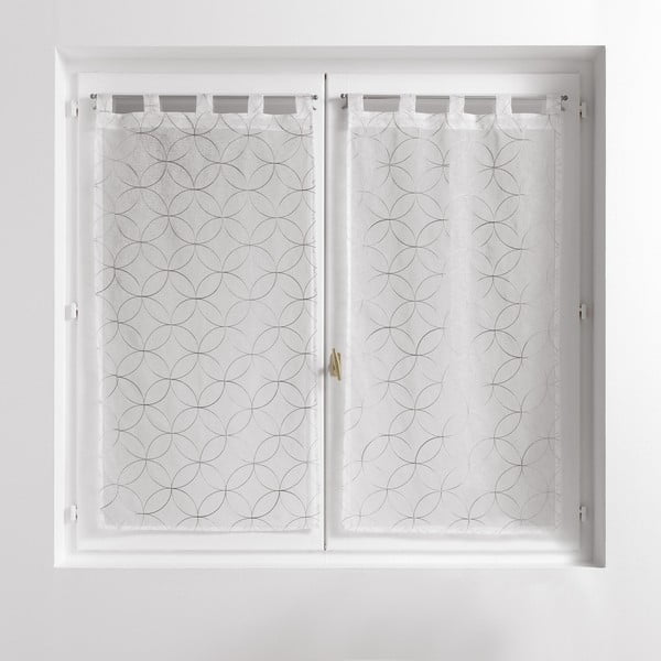 Bijele/sive prozirne zavjese u setu 2 kom 60x90 cm Olympia – douceur d'intérieur