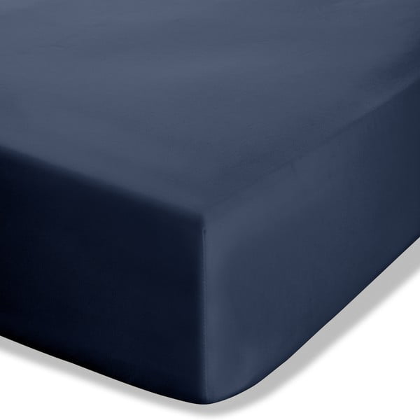 Tamno plava plahta s gumom od perkala 150x200 cm Easy Iron Percale – Catherine Lansfield