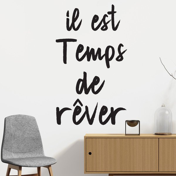 Crna naljepnica Ambiance Quote Temps De Rever-image-2