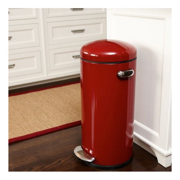 Crvena košara za pedale simplehuman Retro, 30 l-image-1