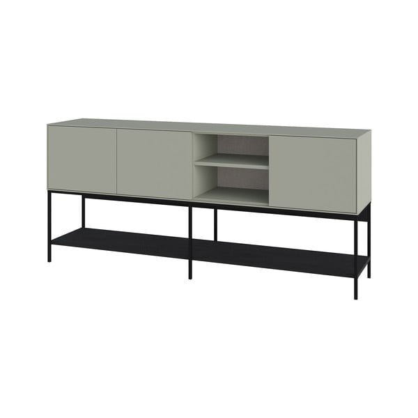 Zelena/crna komoda 180x80x40 cm Amira – Marckeric