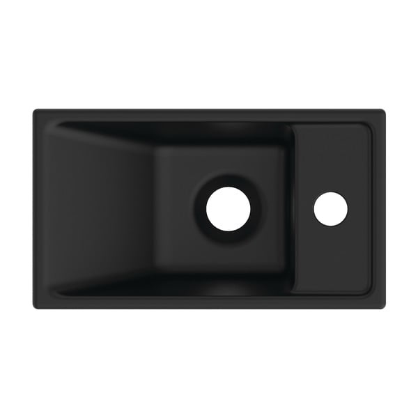 Mat crni keramički umivaonik za WC 37x21 cm i.Life S – Ideal Standard-image-3