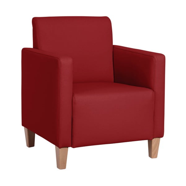 Crvena fotelja od imitacije Max Winzer Milla Leather Chili