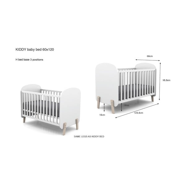 Dječji krevetić Vipack Kiddy, 60 x 120 cm-image-2