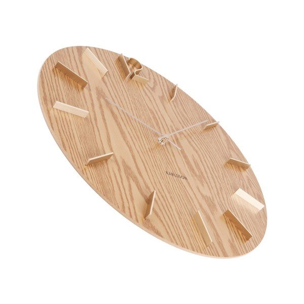 Svijetlo smeđi zidni sat Karlsson Meek, ⌀ 50 cm-image-2