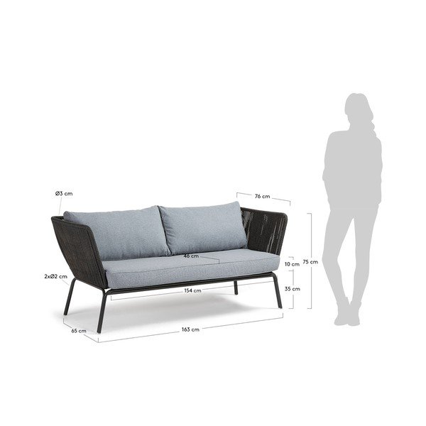 Sivi vrtni trosjed la Forma Bernon-image-2