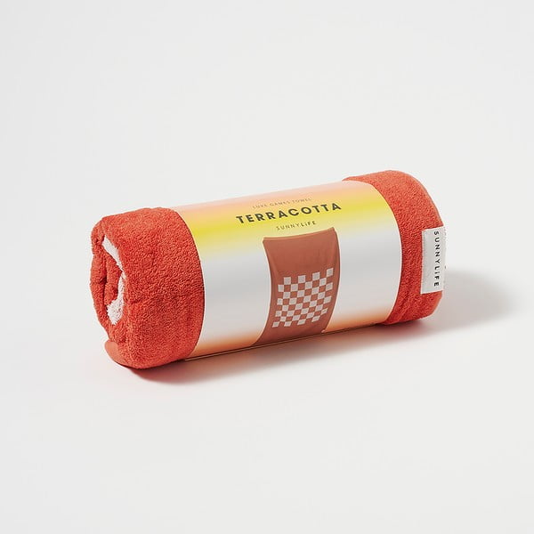 Terakota narančasti pamučni ručnik za plažu Sunnylife Luxe Games, 175 x 90 cm-image-4