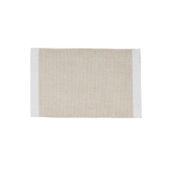 Bijela/bež tekstilna kupaonska prostirka 50x80 cm Grid – Mette Ditmer Denmark