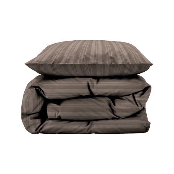 Posteljina smeđe-siva za krevet za jednu osobu/za produženi krevet od damasta 140x220 cm Noble – Södahl-image-2